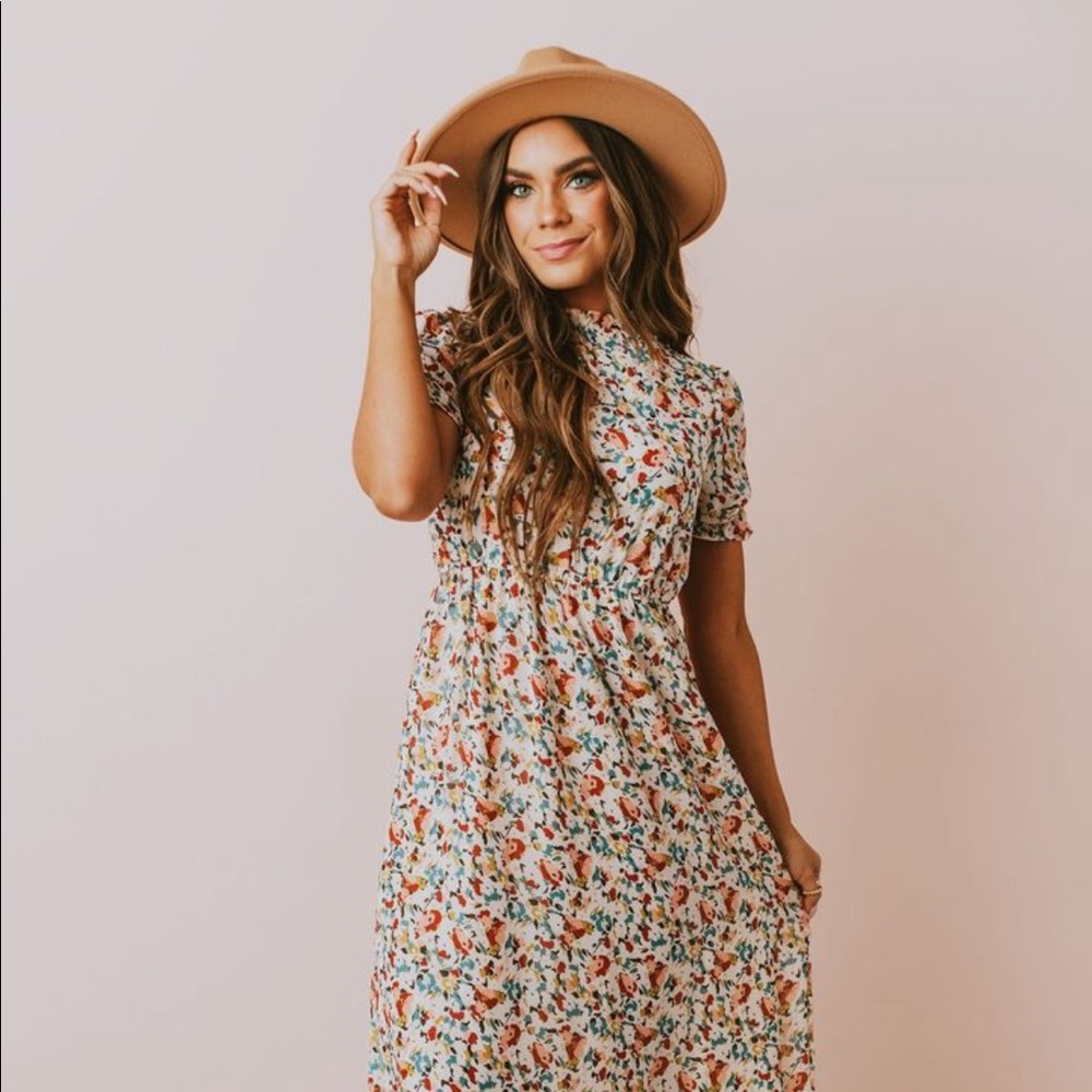 Red Dress Boutique Floral Midi Dress